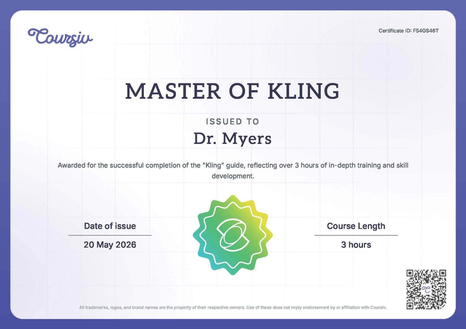 Master Of Kling Certification Master Of Kling Certification