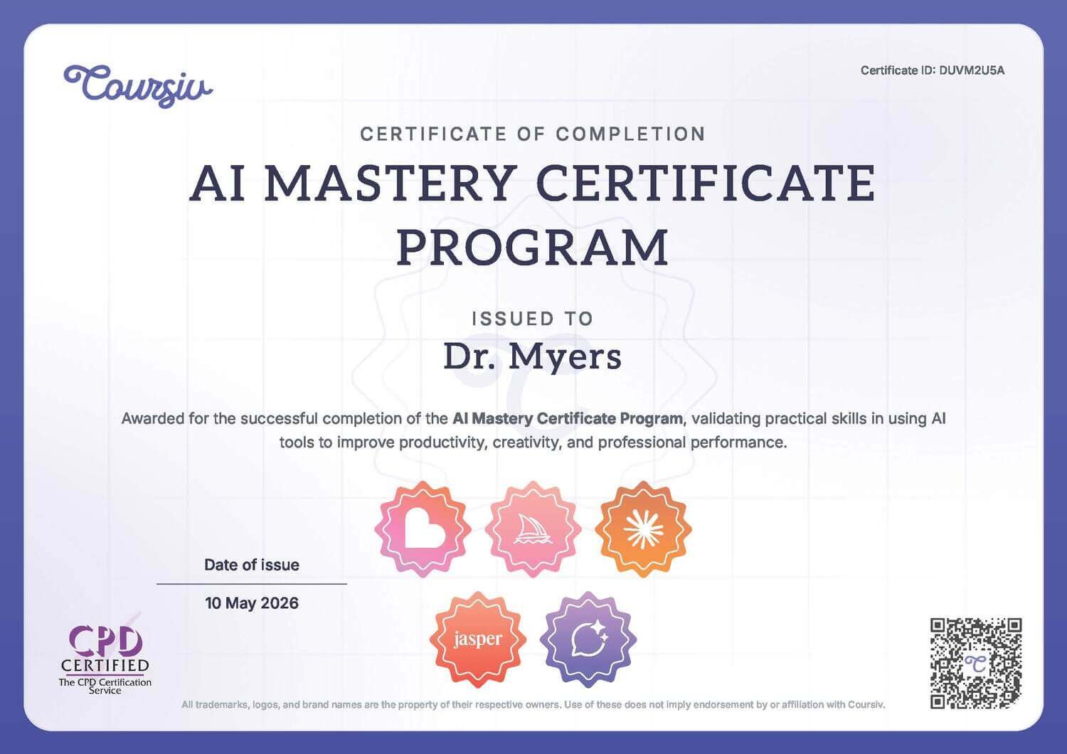 AI Mastery Certification AI Mastery Certification