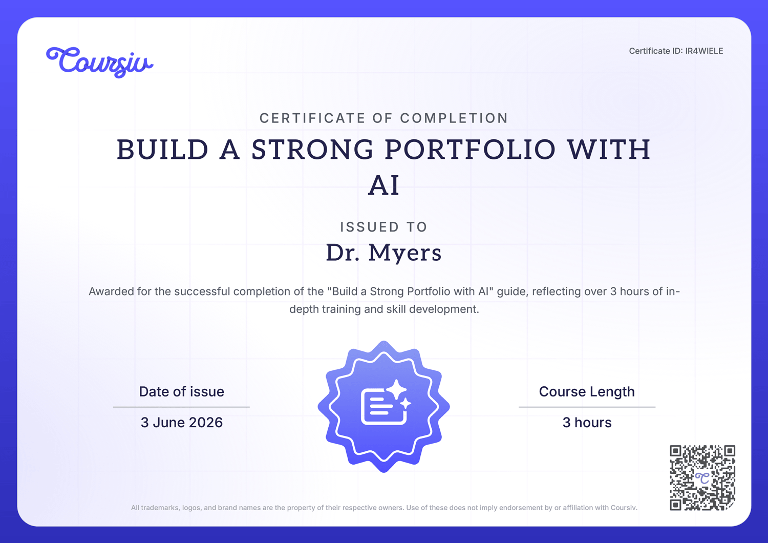Master Of Build A Strong Portfolio With AI Certification Master Of Build A Strong Portfolio With AI Certification